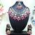 Red designer premium festive wear necklace set
