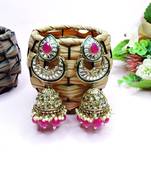 Red designer premium festive wear earrings