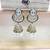White designer premium festive wear earrings
