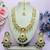 Green designer premium festive wear necklace set
