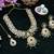Green designer premium festive wear necklace set