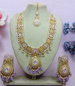 Purple designer premium festive wear necklace set