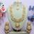 Pink designer premium festive wear necklace set