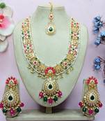 Multicolor designer premium festive wear necklace set