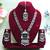 Green designer premium festive wear necklace set