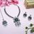 Blue designer premium festive wear necklace set