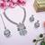 Pink designer premium festive wear necklace set