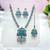 Turquoise designer premium festive wear necklace set