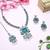 Turquoise designer premium festive wear necklace set