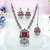Red designer premium festive wear necklace set