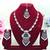 Green designer premium festive wear necklace set