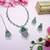 Green designer premium festive wear necklace set