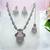 Pink designer premium festive wear necklace set