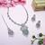 Pink designer premium festive wear necklace set