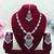 Red designer premium festive wear necklace set