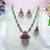 Red designer premium festive wear necklace set