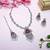 Red designer premium festive wear necklace set
