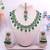 Green designer premium festive wear necklace set