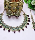 Multicolor designer premium festive wear necklace set
