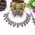 Purple designer premium festive wear necklace set