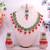 Red designer premium festive wear necklace set