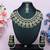 Green designer premium festive wear necklace set