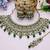Green designer premium festive wear necklace set