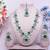 Green designer premium festive wear necklace set
