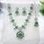Green designer premium festive wear necklace set