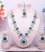 Blue designer premium festive wear necklace set
