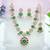 Green designer premium festive wear necklace set