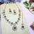 Green designer premium festive wear necklace set