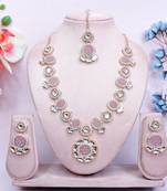 Purple designer premium festive wear necklace set