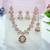 Pink designer premium festive wear necklace set