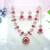 Red designer premium festive wear necklace set