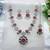 Red designer premium festive wear necklace set