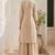 Beige cotton kurta with palazzo kurta set for women