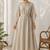 Beige cotton kurta with palazzo kurta set for women