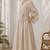 Beige cotton kurta with palazzo kurta set for women