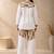 Green geometric printed linen shirt & trousers co-ord set for women
