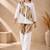 Green geometric printed linen shirt & trousers co-ord set for women