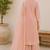 Pink cotton solid ethnic wear kurta set with dupatta for women