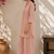 Pink solid pleated cotton shirt style tunic & trouser co-ord set for women
