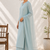Blue cotton solid ethnic wear kurta set with dupatta for women