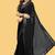 Black silk embroidered sequins work heavy look ethnic saree with blouse