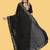 Black silk embroidered sequins work heavy look ethnic saree with blouse