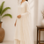 White cotton solid ethnic wear kurta set with dupatta for women