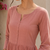 Pink solid cotton fit & flare maxi dress for women