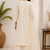 White cotton solid ethnic wear kurta set with dupatta for women