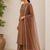 Brown cotton solid ethnic wear kurta set with dupatta for women